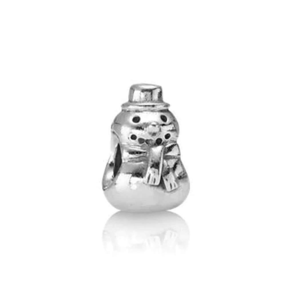 Authentic Retired Pandora Snowman Sterling Silver Charm